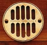 Shower Drain Cover - Polished Brass
