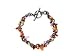 Jewelry : Copper Freshwater Pearl with Amethyst, Peridot, Garnet and Carnelian Oxidized Sterling Sprial Bracelet