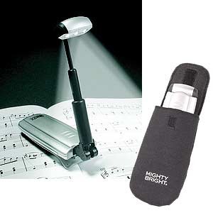 MusicalInstruments: Mighty Bright Triple LED Stand Light. Silver