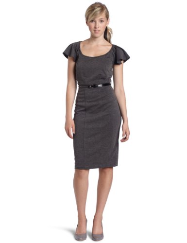 Rampage Junior's Belted Black Dress