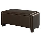 Vienna Brown Faux Leather Ottoman