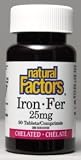 Chelated Iron 25mg (90Tablets) Brand: Natural Factors