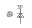 14k White Gold Diamond Stud Earrings