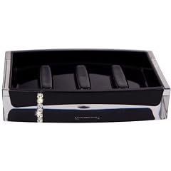 Fantasia 53040 Seifenschale, Acryl, Crystal-Collection, Ma�e: 13 x 9 x 3 cm, schwarz