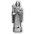 Fine Pewter Saint Clare 3.5-inch Statue and Prayer Card