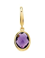 Genuine Checkerboard Amethyst Charm 14K Yellow 67274