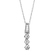 10K White Gold 0.25 Carat Diamond Pendant w/ chain