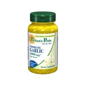 Puritan's Pride Odorless Garlic 1000 Mg 100 Softgels 1 Bottle