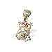Amazing 10 KT Yellow Gold Pendant Cubic Zirconia 10K Frog Charm