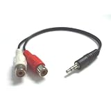 Buy 10 Inch Audio Y Cable 3.5MM Stereo Plug M To 2 X RCA Jack F, RCA Cable by Cables to Buy