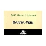2005 HYUNDAI SANTA FE Owners Manual User Guide by Hyundai