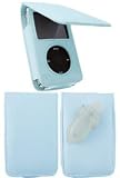 yooZoo Leather Flip Case for Apple iPod 80GB Classic & 30GB Video 5G with Belt Clip, Lanyard, and Screen Protector Horizon Blue