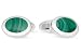 Jewelry : Sterling Silver Malachite Cufflinks