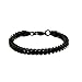 Black Stainless Steel Square Cube Curb Links 6mm title=