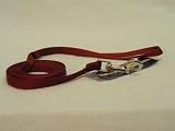 Single Thick Nylon Lead with Swivel Snap, 3/8 x 6' Red