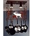 Meyda Tiffany Custom Lighting 81671 Elk Through The Trees 6-Light Pot Rack, Rust Finish with Steel Finished Elk Accent
