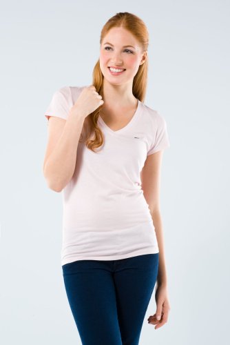 Short Sleeve Cotton Jersey V-neck T-shirt
