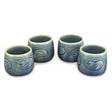 Tea cups, 'Mek' (set of 4)