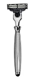 The Art of Shaving Engraved Nickel Plated Shaving Razor Handle