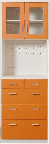JKプラン カラフルキッチン収納庫 引出し付キッチン収納庫 オレンジ skc-002
