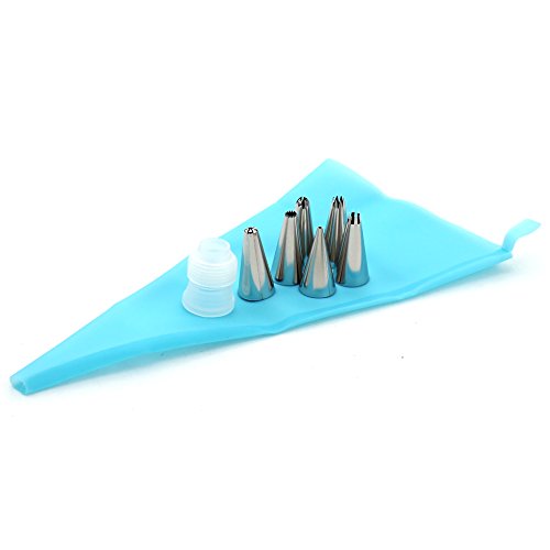 Zicome 8 piece cake decorating set - icing piping nozzl…