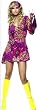 New 2 Piece Very Short Hippie Girl Costume