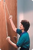 RangeMaster Molded Rubber Handle Overhead Shoulder Pulley -Metal Door Bracket