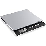 Smart Weigh PL11B Professional Digital Kitchen and Postal Scale with Tempered Glass Platform, Silver