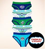 5 Pack Younger Boys Pure Cotton Thomas Friends Slips