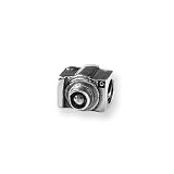 Camera Charm in Sterling Silver for 3mm Reflections, Expression, Kera, Pandora and SilveRado Bracelets & Necklaces