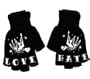 Knuckle Tattoo Fingerless Gloves Swallows Love Hate