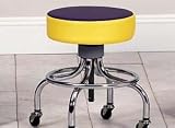 Chrome Base Stool with Multi-Color Top same as 2102