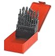 High Speed Steel 3/8 Inch Reduced Shank Drill Bit, Black - 29 Piece