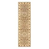 Safavieh Heritage Collection HG959A Handmade Light Green and Beige Hand-Spun Wool Area Runner, 2-Feet 3-Inch by 8-Feet