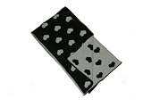 Lochcarron Black and White Hearts Scarf