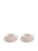 SCANDI CHIC Set Taza De Café con Plato 2 Uds. Garden
