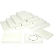 12 White Swirl Cotton Jewelry Gift Boxes Necklace Bracelet Displays 5 3/8"