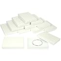 12 White Swirl Cotton Jewelry Gift Boxes Necklace Bracelet Displays 5 3/8"