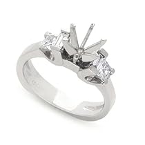 14k .65 Dwt Diamond White Gold Engagement Ring - JewelryWeb