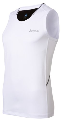 Odlo Herren Singlet EMERU,white - black , (10001) , S, 346152 Preisvergleich