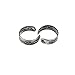 Susenstone®2PC Women Adjustable Antique Silver Metal Toe Ring Foot Beach Jewelry