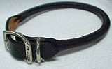 COLLAR LEATHER ROLLED COLLAR 1 X 22 BLACK