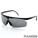 Bobster Action Eyewear Fishing Sunglass, Black Frame, Polarized, Smoked Lens