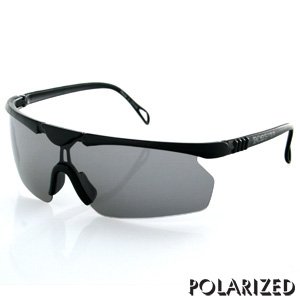 Bobster Action Eyewear Fishing Sunglass, Black Frame, Polarized, Smoked Lens