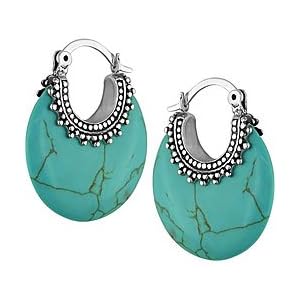 Sterling Silver Turquoise Earrings by