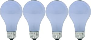 GE Lighting 48688 60-Watt A19 Reveal Bulbs, 4-Pack