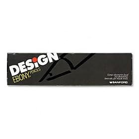 Sanford 14420 - Design EBONY Sketching Pencil, Black Matte Barrel, 12/Pack-SAN14420