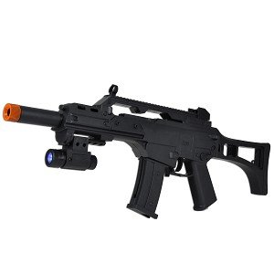 120 FPS Spring Airsoft Assault Rifle w/Multi-Color LED Light Attachment & Sample BBs
