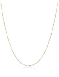 14k Italian Gold Diamond Cut Light Spiga Chain Necklace