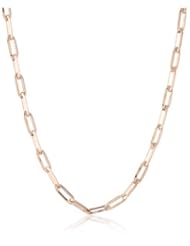 Stainless Steel Rectangular Open Link Chain Plated Necklace